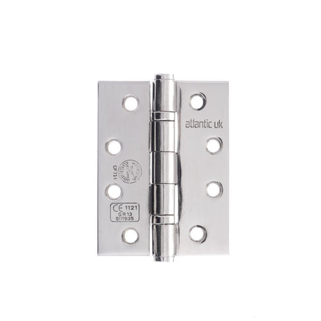 This is an image of Atlantic Ball Bearing Hinges Grade 13 Fire Rated 4" x 3" x 3mm - Polished Stainl available to order from T.H Wiggans Architectural Ironmongery in Kendal