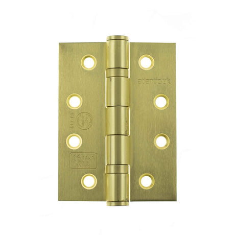 This is an image of Atlantic Ball Bearing Hinges Grade 13 Fire Rated 4" x 3" x 3mm - Satin Brass available to order from T.H Wiggans Architectural Ironmongery in Kendal