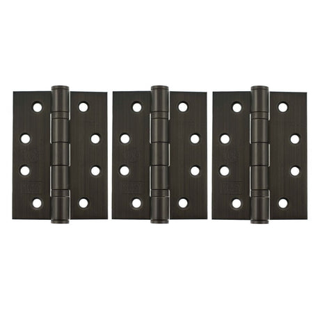 This is an image of Atlantic Ball Bearing Hinges Grade 13 Fire Rated 4" x 3" x 3mm set of 3 - Urban available to order from T.H Wiggans Architectural Ironmongery in Kendal