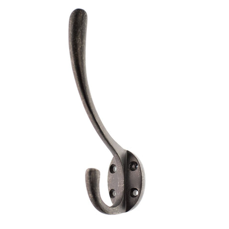 This is an image of Atlantic Traditional Hat & Coat Hook - Distressed Silver available to order from T.H Wiggans Architectural Ironmongery in Kendal.