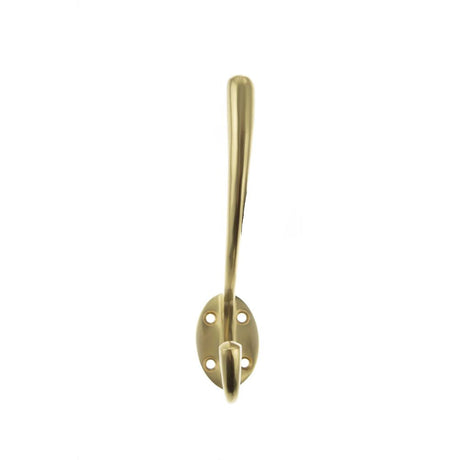 This is an image of Atlantic Traditional Hat & Coat Hook - Polished Brass available to order from T.H Wiggans Architectural Ironmongery in Kendal.