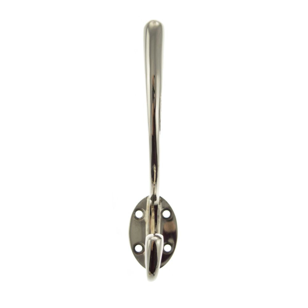 This is an image of Atlantic Traditional Hat & Coat Hook - Polished Nickel available to order from T.H Wiggans Architectural Ironmongery in Kendal.