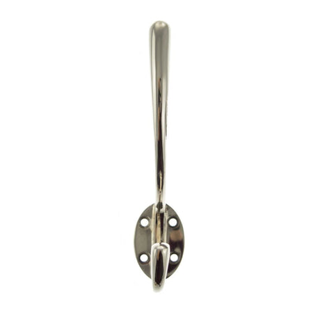This is an image of Atlantic Traditional Hat & Coat Hook - Polished Nickel available to order from T.H Wiggans Architectural Ironmongery in Kendal.