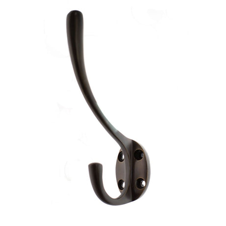 This is an image of Atlantic Traditional Hat & Coat Hook - Urban Bronze available to order from T.H Wiggans Architectural Ironmongery in Kendal.