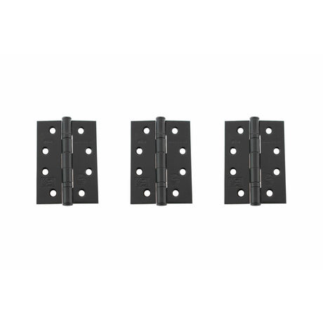 This is an image of Atlantic Ball Bearing Hinges Grade 11 Fire Rated 4" x 3" x 2.5mm set of 3 - Matt available to order from T.H Wiggans Architectural Ironmongery in Kendal