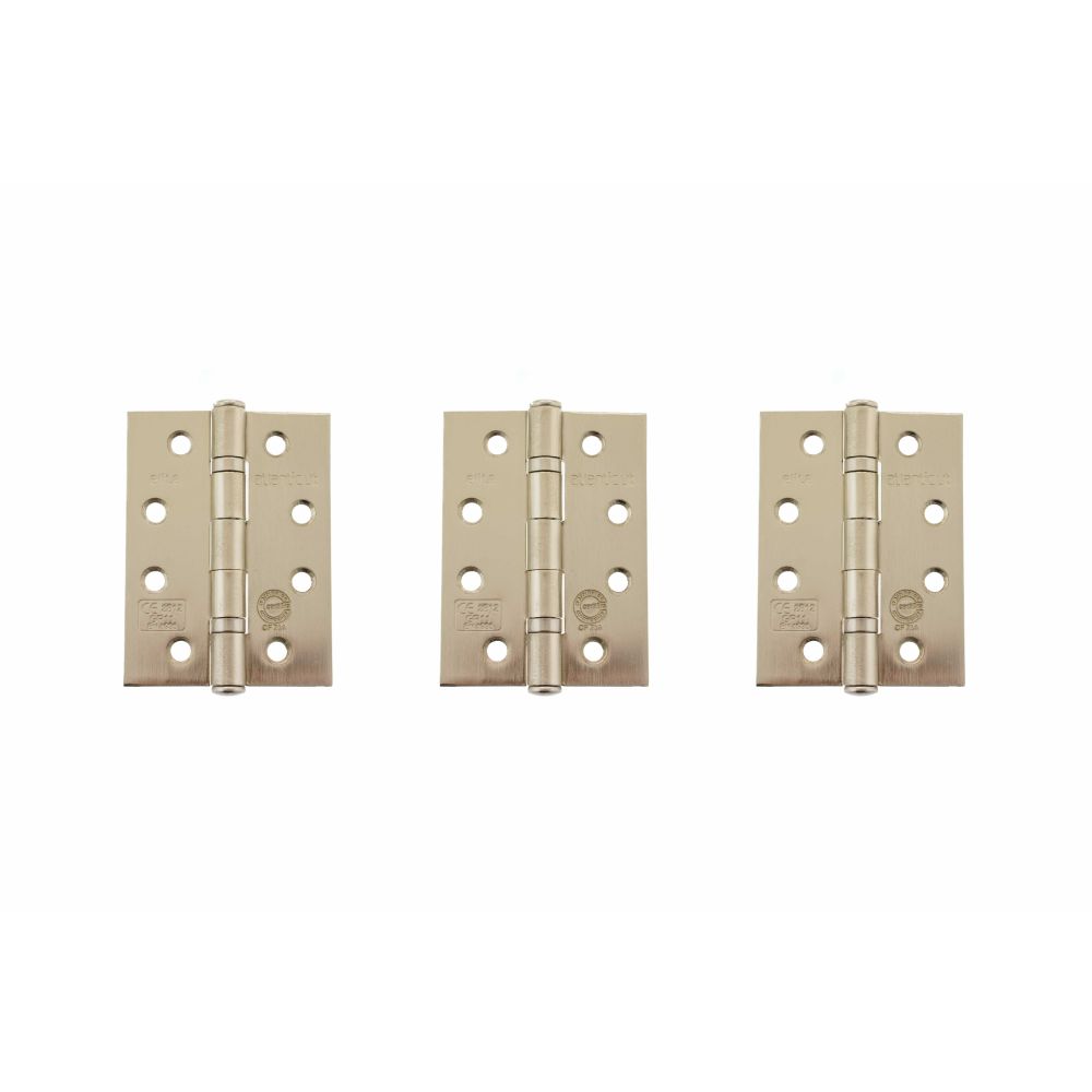This is an image of Atlantic Ball Bearing Hinges Grade 11 Fire Rated 4" x 3" x 2.5mm set of 3 - Sati available to order from T.H Wiggans Architectural Ironmongery in Kendal