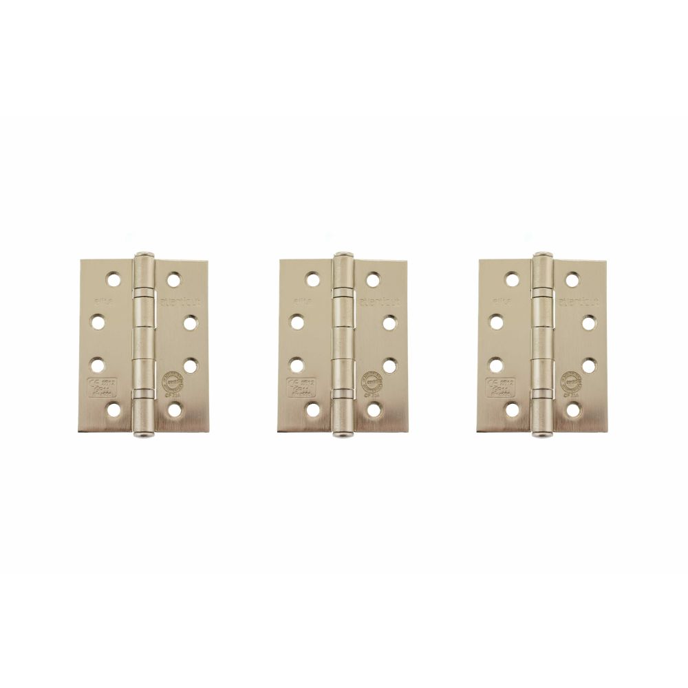 This is an image of Atlantic Ball Bearing Hinges Grade 11 Fire Rated 4" x 3" x 2.5mm set of 3 - Sati available to order from T.H Wiggans Architectural Ironmongery in Kendal