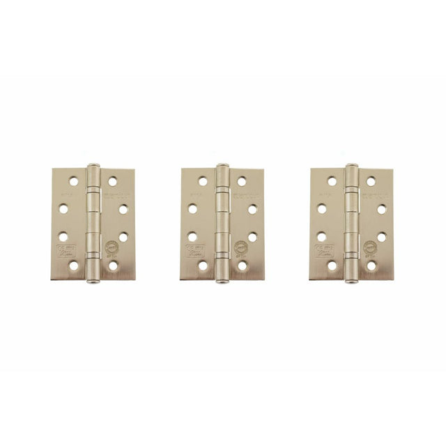 This is an image of Atlantic Ball Bearing Hinges Grade 11 Fire Rated 4" x 3" x 2.5mm set of 3 - Sati available to order from T.H Wiggans Architectural Ironmongery in Kendal