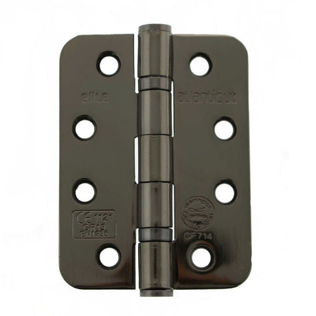 This is an image of Atlantic Radius Corner Ball Bearing Hinges 4" X 3" X 3mm - Black Nickel available to order from T.H Wiggans Architectural Ironmongery in Kendal.