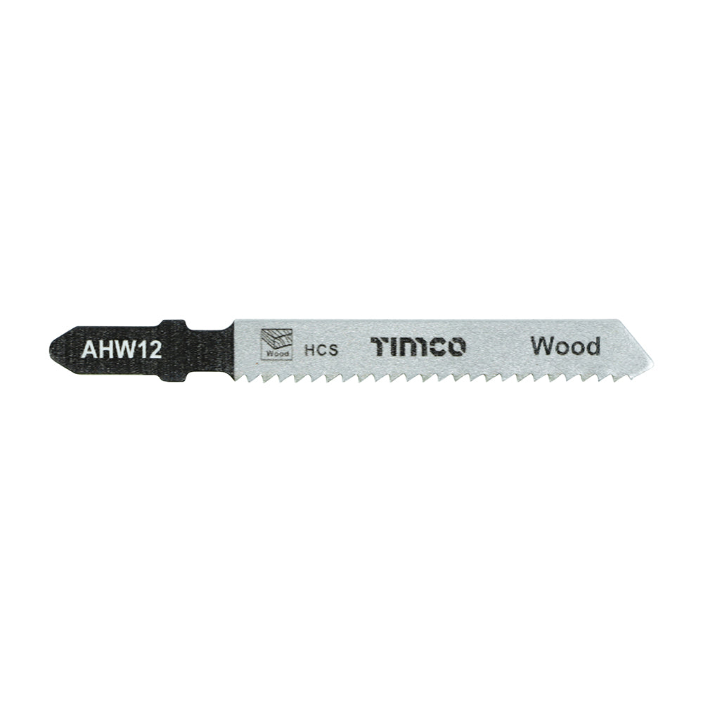 This is an image showing TIMCO Jigsaw Blades - Wood Cutting - HCS Blades - T119B - 5 Pieces Pack available from T.H Wiggans Ironmongery in Kendal, quick delivery at discounted prices.