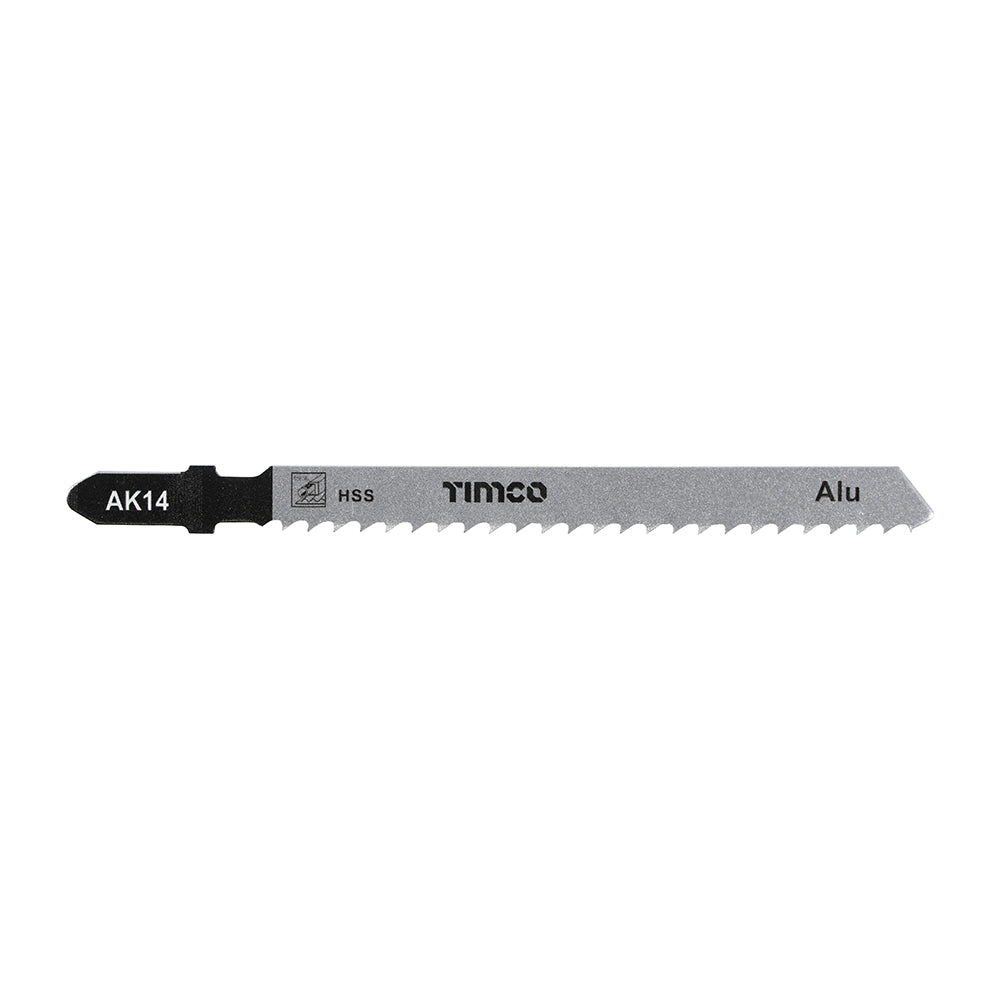 This is an image showing TIMCO Jigsaw Blades - Metal Cutting - HSS Blades - T127D - 5 Pieces Pack available from T.H Wiggans Ironmongery in Kendal, quick delivery at discounted prices.