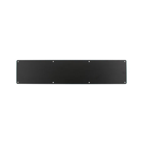 This is an image of Atlantic Kick Plate Pre drilled with screws 780mm x 150mm - Matt Black available to order from T.H Wiggans Architectural Ironmongery in Kendal, quick delivery and discounted prices.
