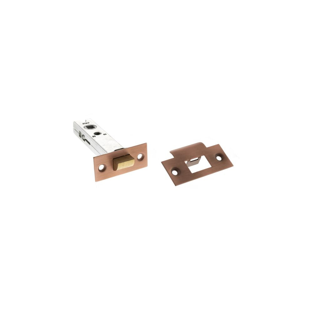 This is an image of Atlantic Heavy Duty Bolt Through Tubular Latch 4" - Urban Satin Copper available to order from T.H Wiggans Architectural Ironmongery in Kendal.