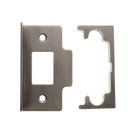 This is an image of Atlantic Rebate Kit to suit CE Tubular Latch - Matt Gun Metal available to order from T.H Wiggans Architectural Ironmongery in Kendal.