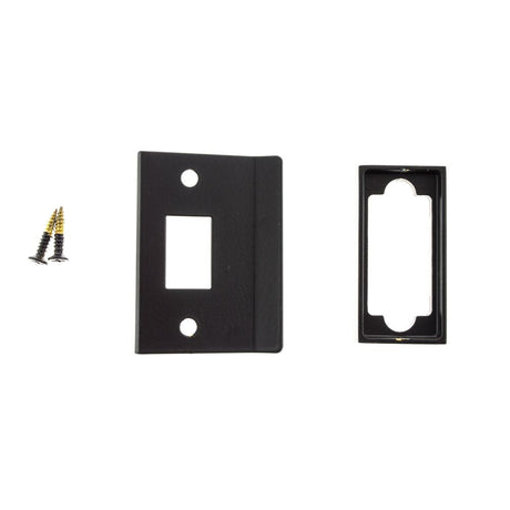 This is an image of Atlantic Rebate Kit to suit Tubular Latch - Matt Black available to order from T.H Wiggans Architectural Ironmongery in Kendal.