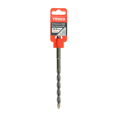 This is an image showing TIMCO Professional SDS Plus Hammer Bit - 10.0 x 160 - 1 Each Clip available from T.H Wiggans Ironmongery in Kendal, quick delivery at discounted prices.