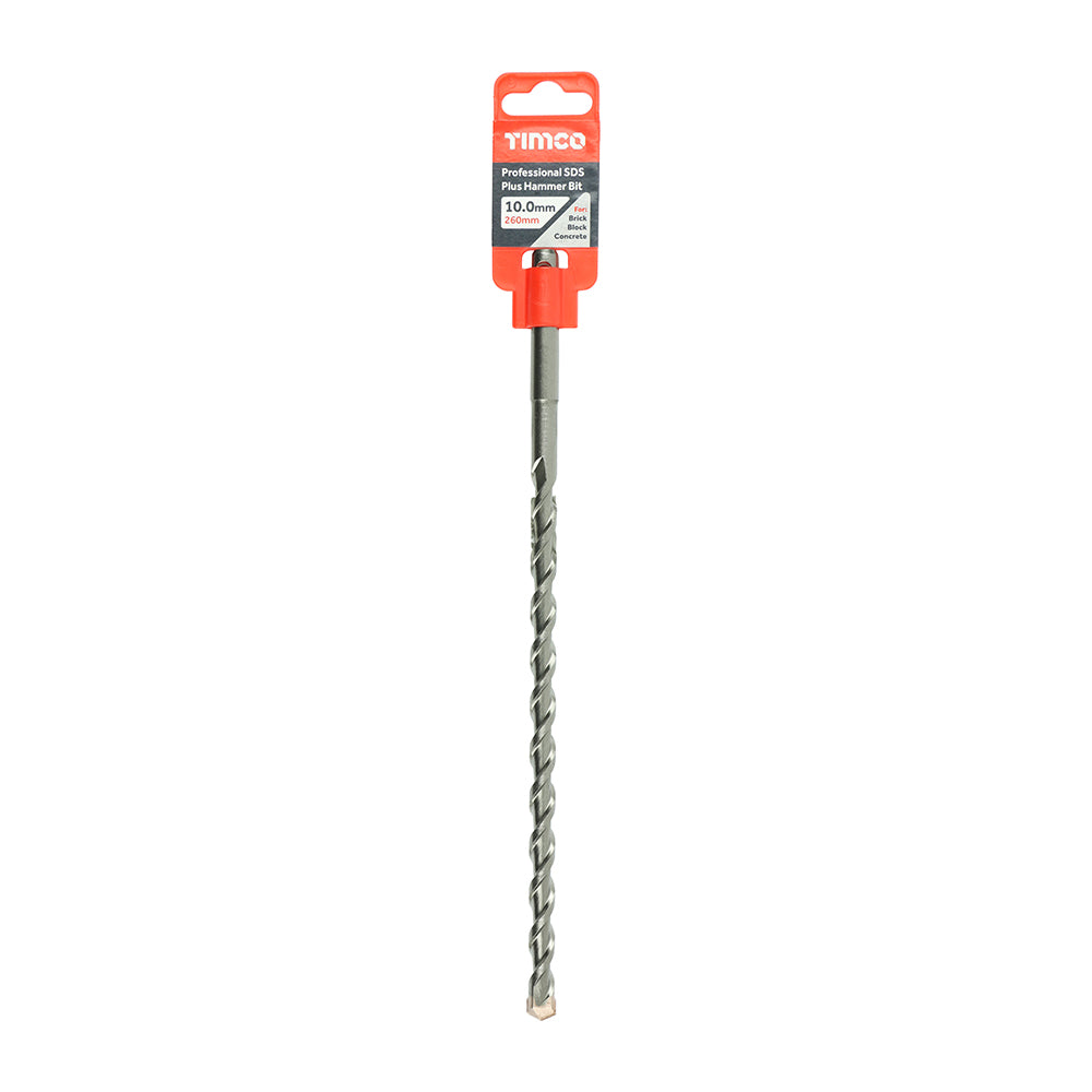 This is an image showing TIMCO Professional SDS Plus Hammer Bit - 10.0 x 260 - 1 Each Clip available from T.H Wiggans Ironmongery in Kendal, quick delivery at discounted prices.