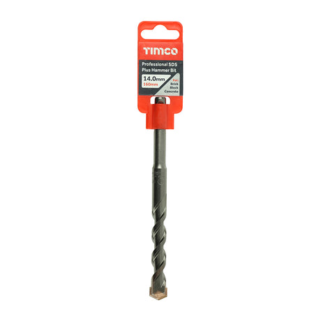 This is an image showing TIMCO Professional SDS Plus Hammer Bit - 14.0 x 160 - 1 Each Clip available from T.H Wiggans Ironmongery in Kendal, quick delivery at discounted prices.