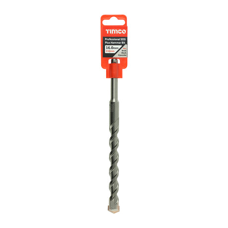 This is an image showing TIMCO Professional SDS Plus Hammer Bit - 16.0 x 210 - 1 Each Clip available from T.H Wiggans Ironmongery in Kendal, quick delivery at discounted prices.