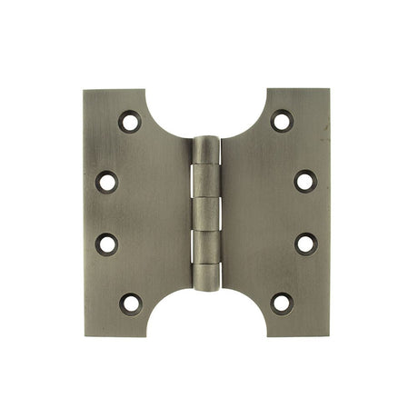 This is an image of Atlantic (Solid Brass) Parliament Hinges 4" x 2" x 4mm - Matt Gun Metal available to order from T.H Wiggans Architectural Ironmongery in Kendal.