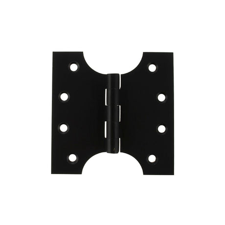 This is an image of Atlantic (Solid Brass) Parliament Hinges 4" x 2" x 4mm - Matt Black available to order from T.H Wiggans Architectural Ironmongery in Kendal.