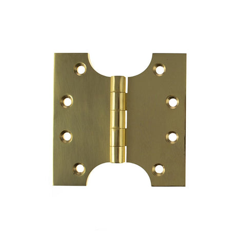 This is an image of Atlantic (Solid Brass) Parliament Hinges 4" x 2" x 4mm - Polished Brass available to order from T.H Wiggans Architectural Ironmongery in Kendal.