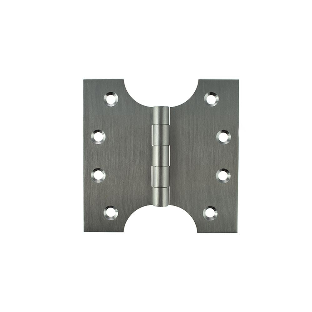 This is an image of Atlantic (Solid Brass) Parliament Hinges 4" x 2" x 4mm - Satin Chrome available to order from T.H Wiggans Architectural Ironmongery in Kendal.