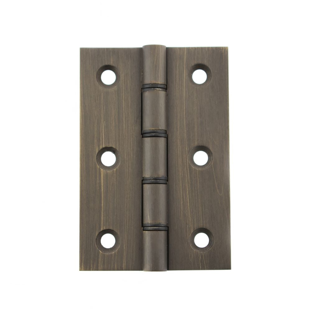 This is an image of Atlantic Washered Hinges 3" x 2" x 2.2mm - Urban Bronze available to order from T.H Wiggans Architectural Ironmongery in Kendal.