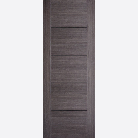 This is an image showing LPD - Vancouver 5P Pre-Finished Ash Grey Doors 610 x 1981 available from T.H Wiggans Ironmongery in Kendal, quick delivery at discounted prices.