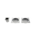 This is an image of AGB Sliding Door Flush Pull Square - Satin Chrome available to order from T.H Wiggans Architectural Ironmongery in Kendal, quick delivery and discounted prices.