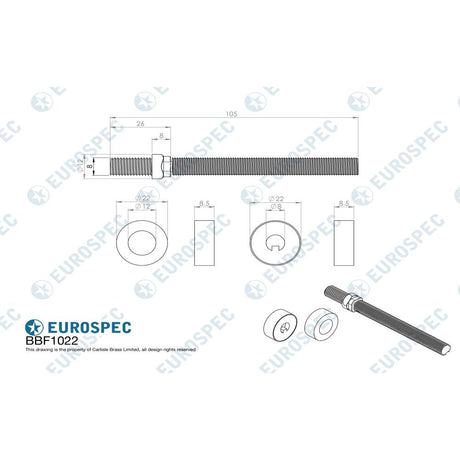 This is an image of Eurospec - Back To Back Fixing Pack available to order from T.H Wiggans Architectural Ironmongery in Kendal, quick delivery and discounted prices.