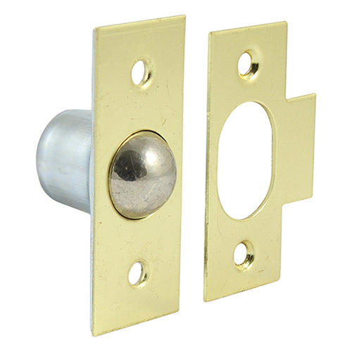 This is an image showing TIMCO Bales Catches - Electro Brass - 19mm - 2 Pieces TIMpac available from T.H Wiggans Ironmongery in Kendal, quick delivery at discounted prices.