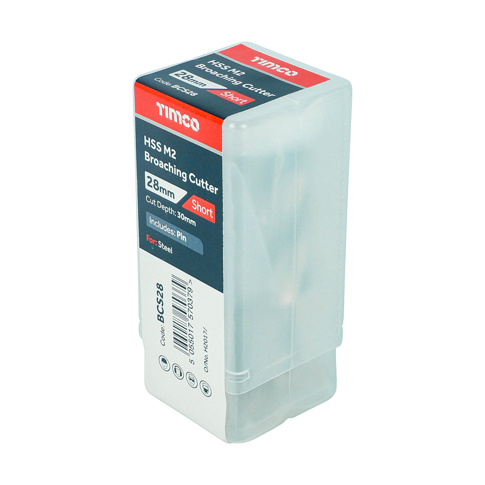 This is an image showing TIMCO Broaching Cutter - Short - 28 x 30 - 1 Each Tube available from T.H Wiggans Ironmongery in Kendal, quick delivery at discounted prices.