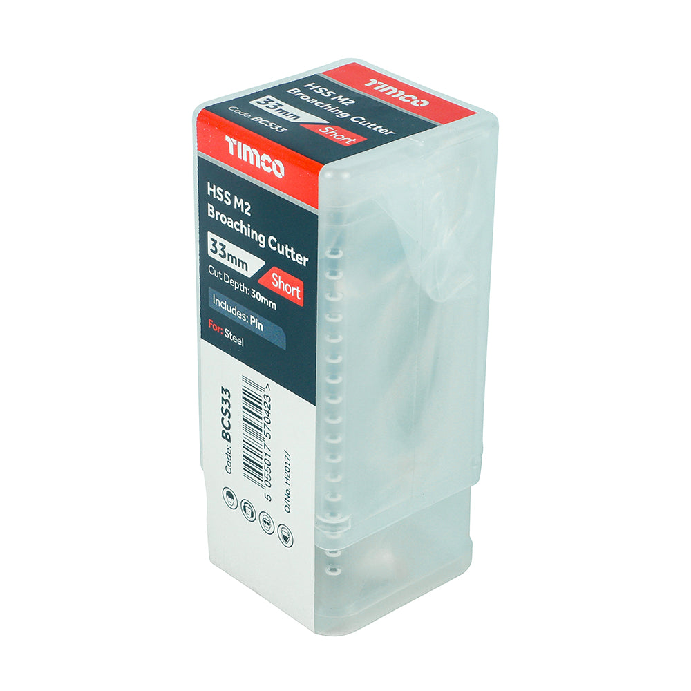 This is an image showing TIMCO Broaching Cutter - Short - 33 x 30 - 1 Each Tube available from T.H Wiggans Ironmongery in Kendal, quick delivery at discounted prices.