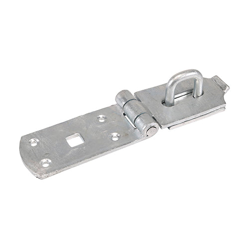This is an image showing TIMCO Secure Bolt On Hasp & Staple - Heavy Duty - Hot Dipped Galvanised - 8" - 1 Each Plain Bag available from T.H Wiggans Ironmongery in Kendal, quick delivery at discounted prices.
