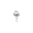 This is an image showing TIMCO Metal Construction Light Section Screws - Hex - EPDM Washer - Self-Drilling - Exterior - Silver Organic - 5.5 x 25 - 100 Pieces Box available from T.H Wiggans Ironmongery in Kendal, quick delivery at discounted prices.