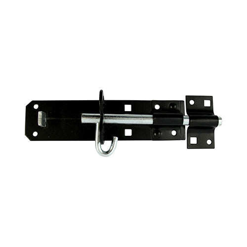This is an image showing TIMCO Brenton Padbolt - Black - 8" - 1 Each TIMbag available from T.H Wiggans Ironmongery in Kendal, quick delivery at discounted prices.