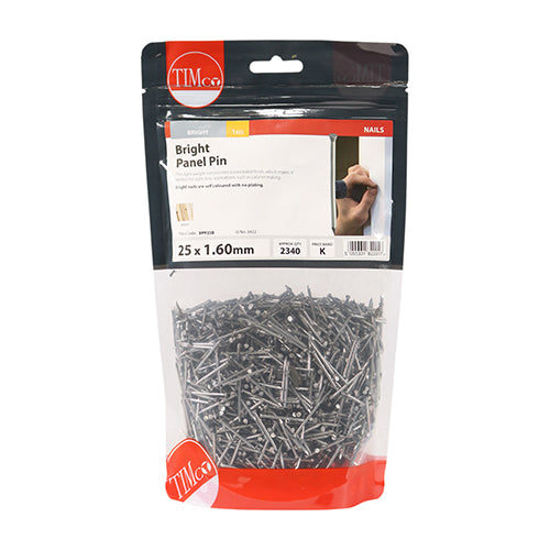 This is an image showing TIMCO Panel Pins - Bright - 25 x 1.60 - 1 Kilograms TIMbag available from T.H Wiggans Ironmongery in Kendal, quick delivery at discounted prices.