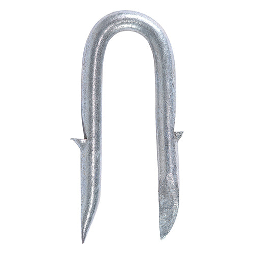 This is an image showing TIMCO Barbed Staples - Galvanised - 40 x 4.00 - 2.5 Kilograms TIMtub available from T.H Wiggans Ironmongery in Kendal, quick delivery at discounted prices.