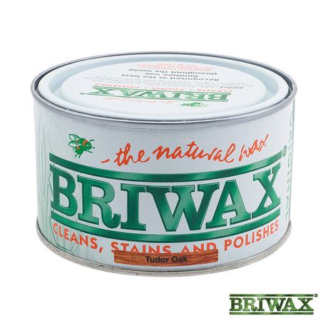 This is an image showing TIMCO Briwax Original - Tudor Oak - 400g - 1 Each Tin available from T.H Wiggans Ironmongery in Kendal, quick delivery at discounted prices.