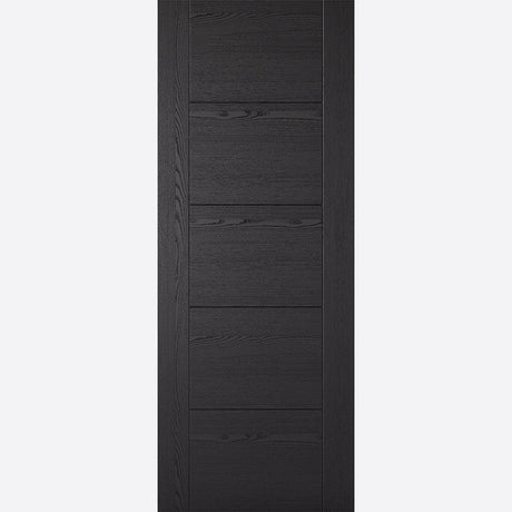 This is an image showing LPD - Vancouver Laminated Pre-finished Black Ash Laminated Doors 610 x 1981 available from T.H Wiggans Ironmongery in Kendal, quick delivery at discounted prices.