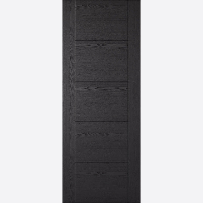 This is an image showing LPD - Vancouver Laminated Pre-finished Black Ash Laminated Doors 610 x 1981 available from T.H Wiggans Ironmongery in Kendal, quick delivery at discounted prices.