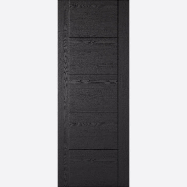 This is an image showing LPD - Vancouver Laminated Pre-finished Black Ash Laminated Doors 686 x 1981 available from T.H Wiggans Ironmongery in Kendal, quick delivery at discounted prices.