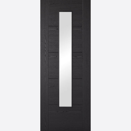 This is an image showing LPD - Vancouver Laminated Glazed Pre-finished Black Ash Laminate Doors 686 x 1981 available from T.H Wiggans Ironmongery in Kendal, quick delivery at discounted prices.