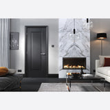 This is an image showing LPD - Eindhoven Primed Plus Black Doors 686 x 1981 FD 30 available from T.H Wiggans Ironmongery in Kendal, quick delivery at discounted prices.