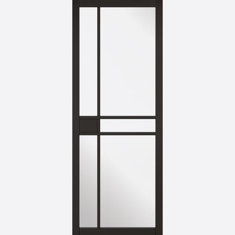This is an image showing LPD - Greenwich Primed Black Doors 762 x 1981 available from T.H Wiggans Ironmongery in Kendal, quick delivery at discounted prices.