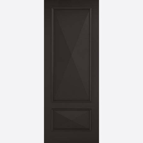 This is an image showing LPD - Knightsbridge 2P Primed Plus Black Doors 762 x 1981 available from T.H Wiggans Ironmongery in Kendal, quick delivery at discounted prices.