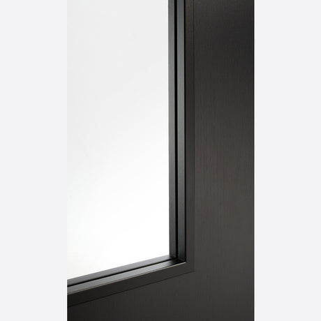 This is an image showing LPD - Monaco Laminate Glazed Black Laminate Doors 686 x 1981 available from T.H Wiggans Ironmongery in Kendal, quick delivery at discounted prices.