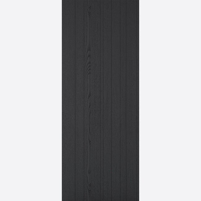 This is an image showing LPD - Montreal Pre-finished Black Laminate Doors 838 x 1981 available from T.H Wiggans Ironmongery in Kendal, quick delivery at discounted prices.