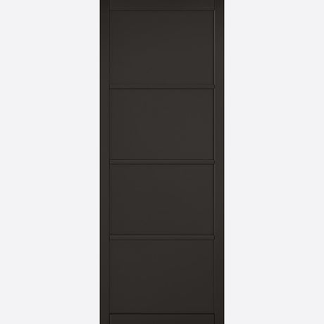 This is an image showing LPD - Soho 4P Primed Black Doors 726 x 2040 available from T.H Wiggans Ironmongery in Kendal, quick delivery at discounted prices.